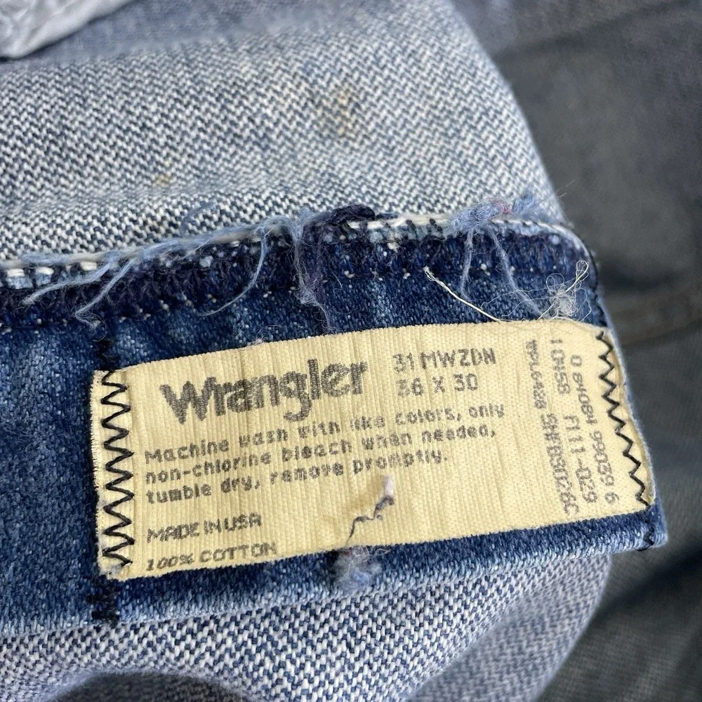 Vtg Wrangler 31MWZDN Jeans Mens 36x30 (fit 33x28) Made in USA 80s Whisker Cowboy
